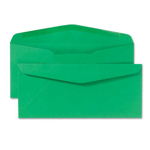 Picture of Colored Envelope, #10, Commercial Flap, Gummed Closure, 4.13 x 9.5, Green, 25/Pack