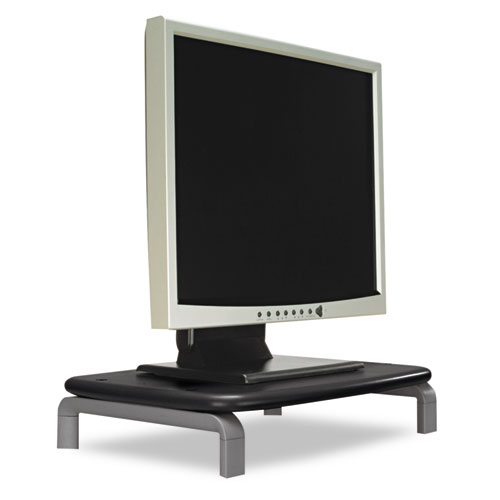 Picture of Monitor Stand with SmartFit, For 21" Monitors, 11.5" x 9" x 3", Black/Gray, Supports 80 lbs