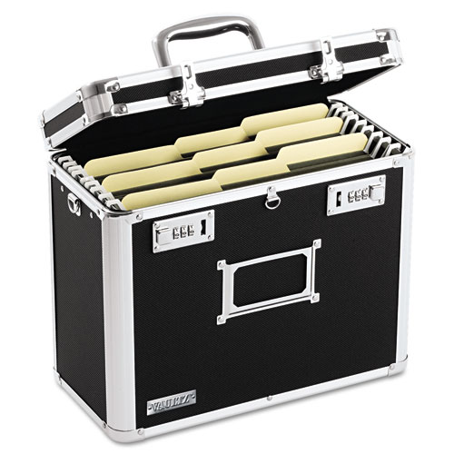 Picture of Locking File Chest, Letter Files, 13.75" x 7.25" x 12.25", Black
