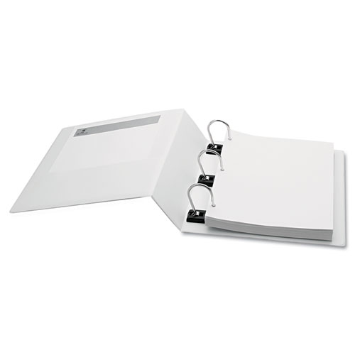 Picture of Gapless Loop Ring View Binder, 3 Rings, 4" Capacity, 11 x 8.5, White