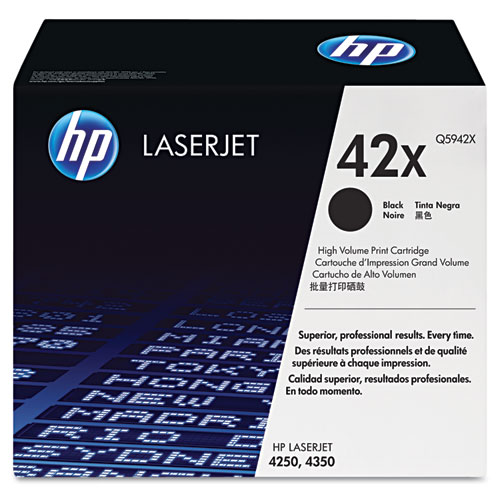 Picture of HP 42X, (Q5942X) High-Yield Black Original LaserJet Toner Cartridge