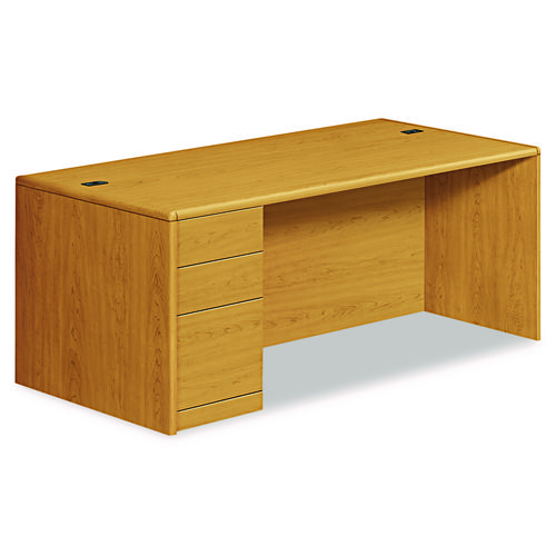 Picture of 10700 Series Single Pedestal Desk with Full-Height Pedestal on Left, 72" x 36" x 29.5", Harvest