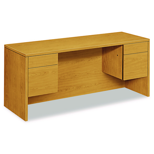 Picture of 10500 Series Kneespace Credenza With 3/4-Height Pedestals, 60w x 24d x 29.5h, Harvest