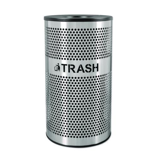 Picture of Stainless Steel Trash Receptacle, 33 gal, Stainless Steel