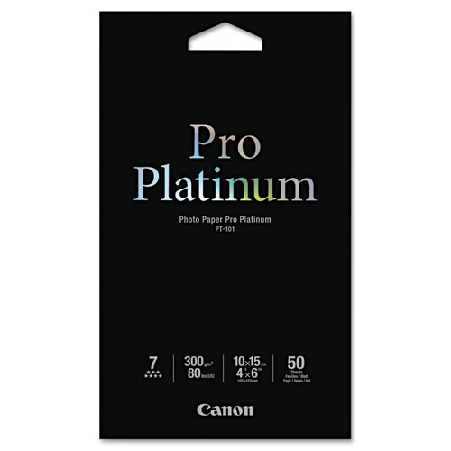Picture of Photo Paper Pro Platinum, 11.8 mil, 4 x 6, High-Gloss White, 50/Pack