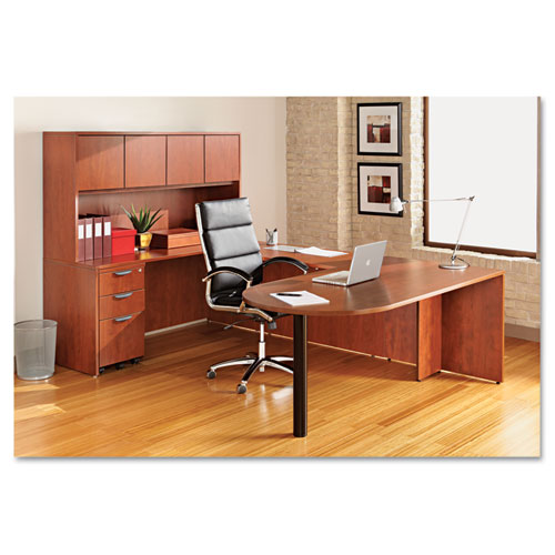 Picture of Alera Valencia Series D-Top Desk, 71" x 35.5" x 29.63", Medium Cherry