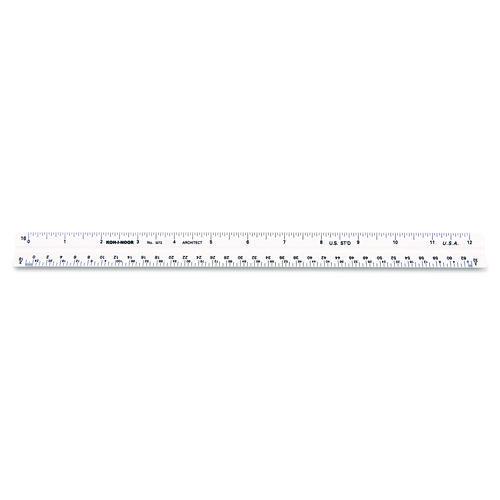 Picture of Triangular Scale, Plastic, 12" Long, Architectural, White