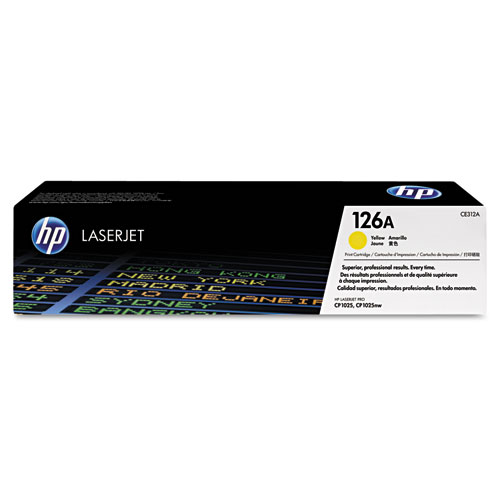 Picture of HP 126A, (CE312A) Yellow Original LaserJet Toner Cartridge