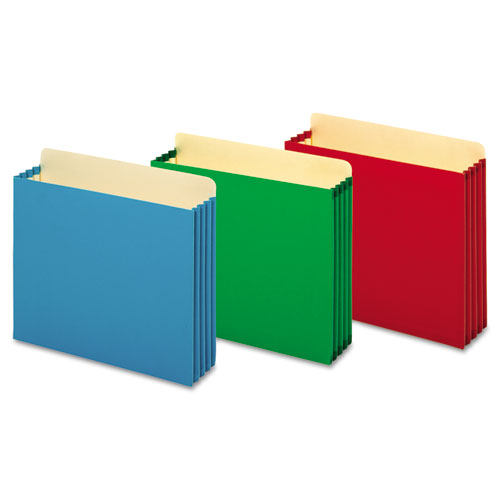 Picture of File Cabinet Pockets, 3.5" Expansion, Letter Size, Green, 10/Box