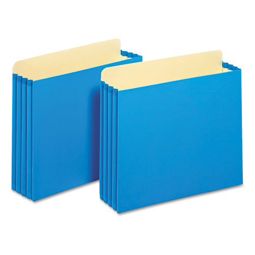 Picture of File Cabinet Pockets, 3.5" Expansion, Letter Size, Blue, 10/Box