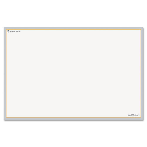 Picture of WallMates Self-Adhesive Dry Erase Writing/Planning Surface, 36 x 24, White/Gray/Orange Sheets, Undated