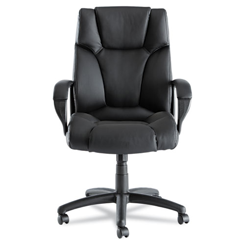 Picture of Alera Fraze Series Executive High-Back Swivel/Tilt Bonded Leather Chair, Supports 275 lb, 17.71" to 21.65" Seat Height, Black