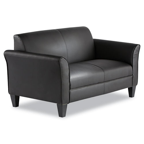 Picture of Alera Reception Lounge Furniture, Loveseat, 55.5w x 31.5d x 33.07h, Black