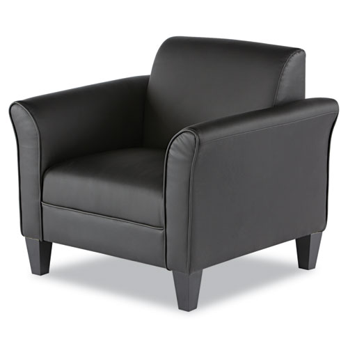 Picture of Alera Reception Lounge Sofa Series Club Chair, 35.43" x 30.7" x 32.28", Black Seat, Black Back, Black Base