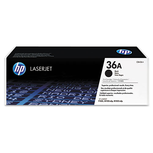 Picture of HP 36A, (CB436A) Black Original LaserJet Toner Cartridge