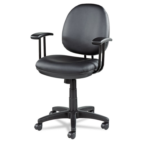 Picture of Alera Interval Series Swivel/Tilt Task Chair, Bonded Leather Seat/Back, Up to 275 lb, 18.11" to 23.22" Seat Height, Black