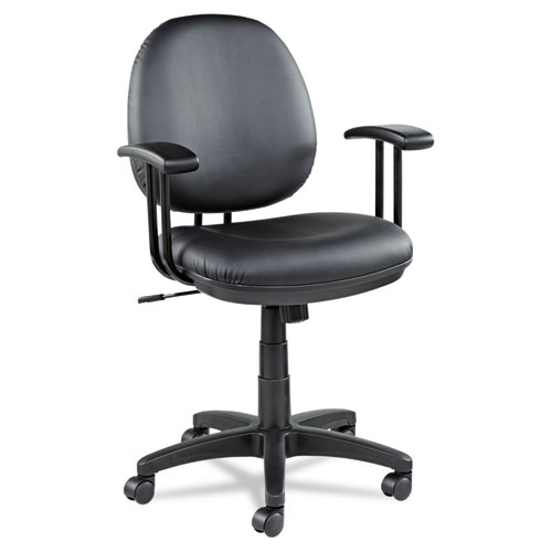 Picture of Alera Interval Series Swivel/Tilt Task Chair, Bonded Leather Seat/Back, Up to 275 lb, 18.11" to 23.22" Seat Height, Black