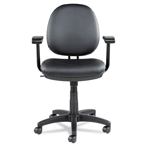 Picture of Alera Interval Series Swivel/Tilt Task Chair, Bonded Leather Seat/Back, Up to 275 lb, 18.11" to 23.22" Seat Height, Black