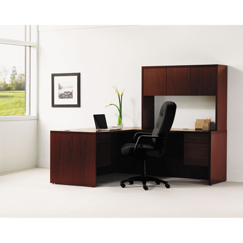 Picture of 10500 Series L Workstation Return, 3/4 Height Right Ped, 48w x 24d x 29.5h, Mahogany