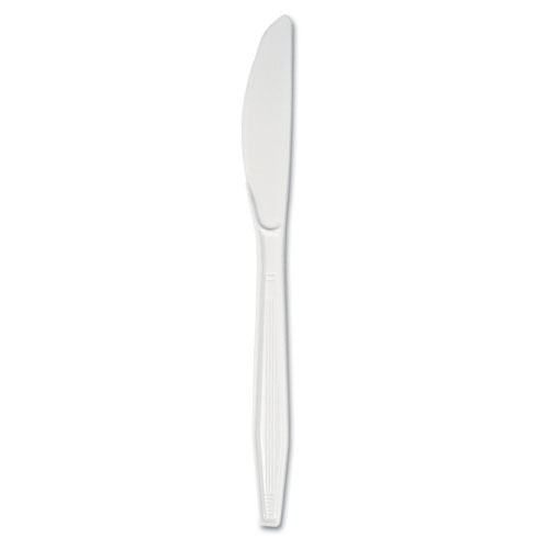 Picture of Mediumweight Polystyrene Cutlery, Knife, White, 10 Boxes of 100/Carton