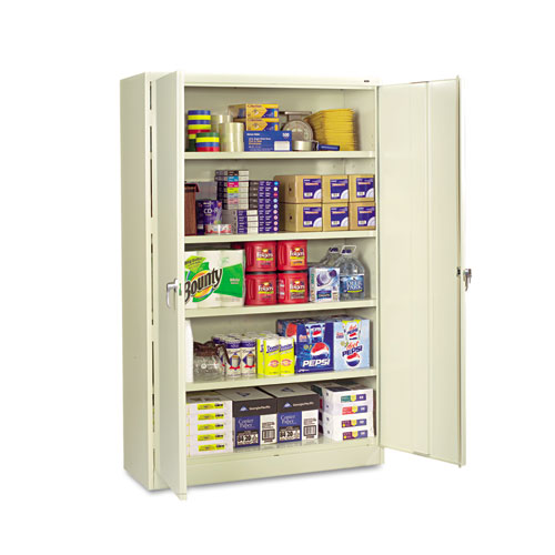 Picture of Assembled Jumbo Steel Storage Cabinet, 48w x 18d x 78h, Putty