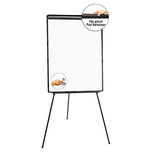 Picture of Dry Erase Board with Tripod Easel, 29" x 41", White Surface