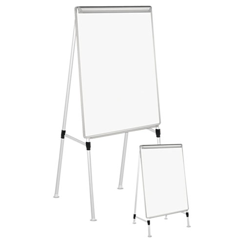 Picture of Dry Erase Board with A-Frame Easel, 29 x 41, White Surface, Silver Frame