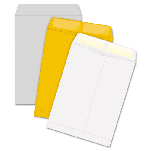 Picture of Catalog Envelope, 28 lb Bond Weight Kraft, #10 1/2, Square Flap, Gummed Closure, 9 x 12, White, 100/Box