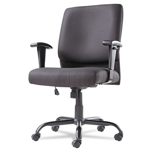 Picture of Big/Tall Swivel/Tilt Mid-Back Chair, Supports Up to 450 lb, 19.29" to 23.22" Seat Height, Black