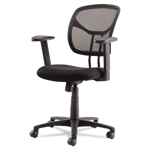 Picture of Swivel/Tilt Mesh Task Chair with Adjustable Arms, Supports Up to 250 lb, 17.72" to 22.24" Seat Height, Black