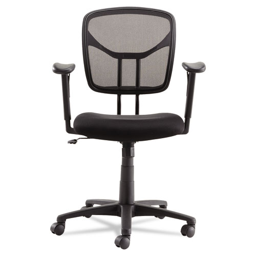 Picture of Swivel/Tilt Mesh Task Chair with Adjustable Arms, Supports Up to 250 lb, 17.72" to 22.24" Seat Height, Black