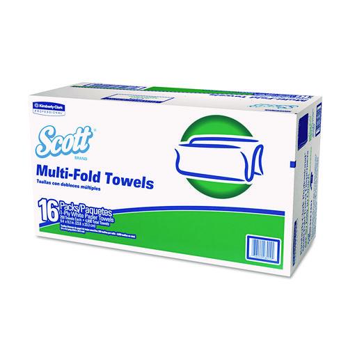 Picture of Multi-Fold Towels, Absorbency Pockets, 1-Ply, 9.2 x 9.4, 250/Pack, 16 Packs/Carton
