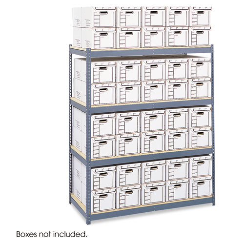 Picture of Steel Pack Archival Shelving, 69w x 33d x 84h, Gray