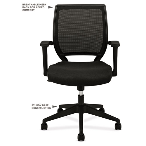 Picture of HVL521 Mesh Mid-Back Task Chair, Supports Up to 250 lb, 17.5" to 22" Seat Height, Black