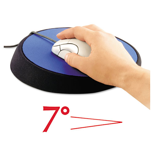 Picture of Wrist Aid Ergonomic Circular Mouse Pad, 9" dia., Cobalt