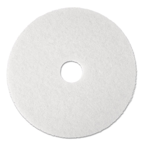 Picture of Low-Speed Super Polishing Floor Pads 4100, 17" Diameter, White, 5/Carton