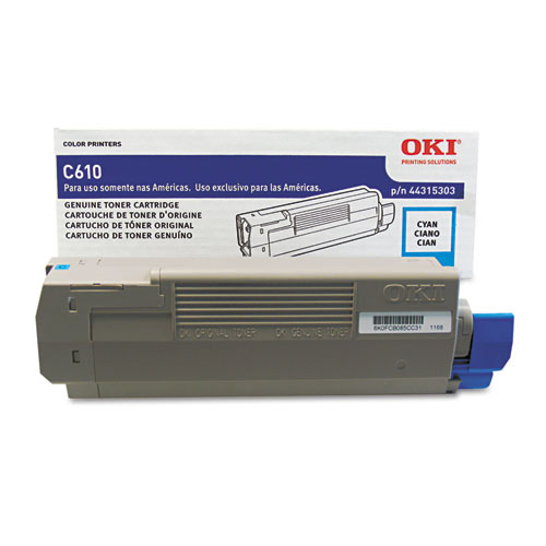 Picture of 44315303 Toner, 6,000 Page-Yield, Cyan