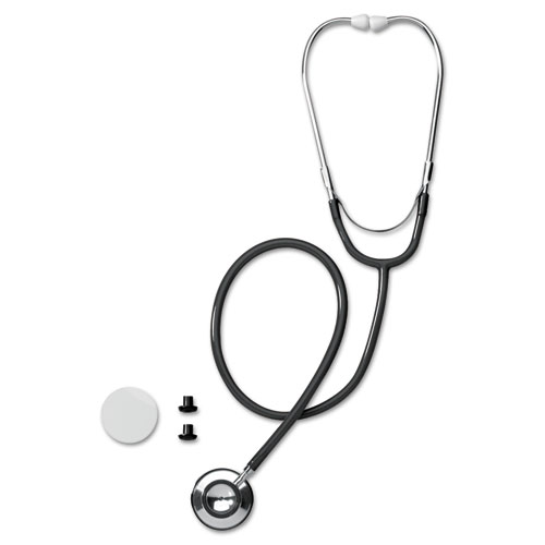Picture of Dual-Head Stethoscope, 22" Long, Black Tube