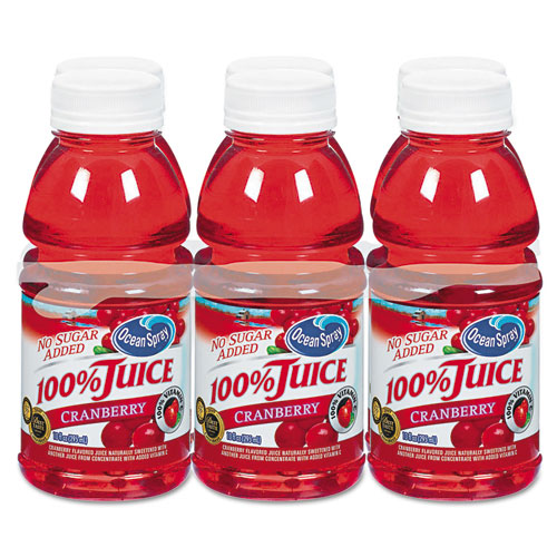 Picture of 100% Juice, Cranberry, 10oz Bottle, 6/Pack