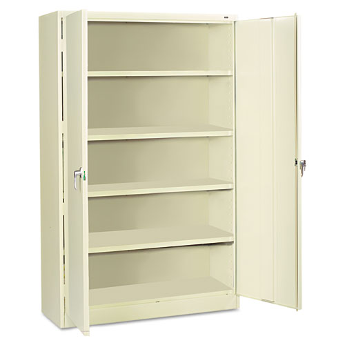 Picture of Assembled Jumbo Steel Storage Cabinet, 48w x 18d x 78h, Putty