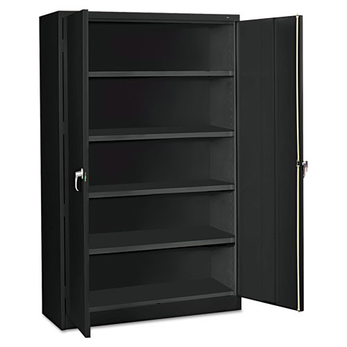 Picture of Assembled Jumbo Steel Storage Cabinet, 48w x 18d x 78h, Black