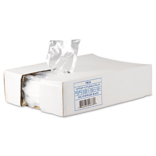 Picture of Silverware Bags, 0.7 mil, 3.5" x 1.5", Clear, 2,000/Carton