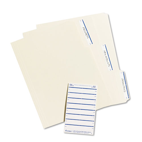 Picture of Printable 4" x 6" - Permanent File Folder Labels, 0.69 x 3.44, White, 7/Sheet, 36 Sheets/Pack, (5200)