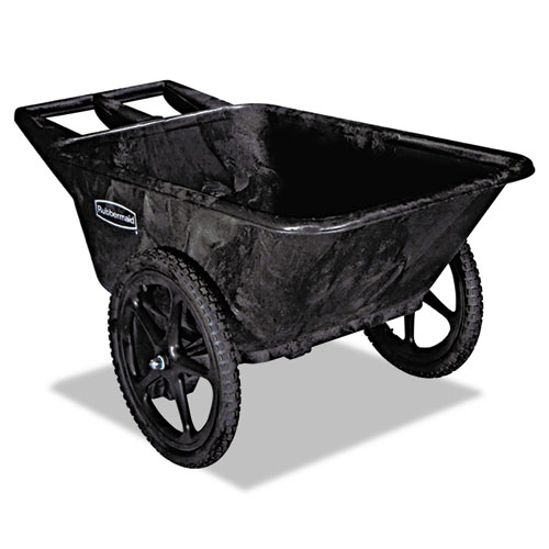 Picture of Big Wheel Agriculture Wheelbarrow, 300 lb Capacity, 32.75" x 58" x 28.25", Black