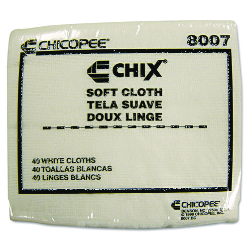 Picture of Soft Cloths, 13 x 15, White, 40/Pack, 30 Packs/Carton