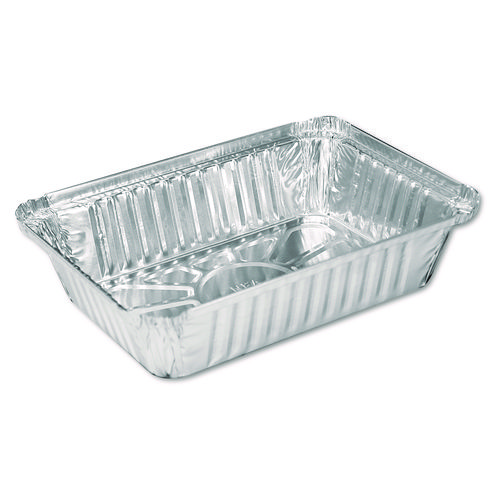 Picture of Aluminum Oblong Pan, 2.25 lb Capacity, 5.94 x 8.44 x 1.81, Silver, 500/Carton