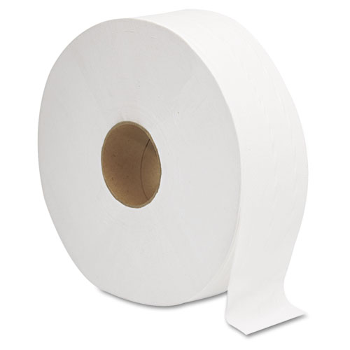 Picture of JRT Jumbo Bath Tissue, Septic Safe, 2-Ply, White, 3.3" x 1,375 ft, 12" dia, 6 Rolls/Carton