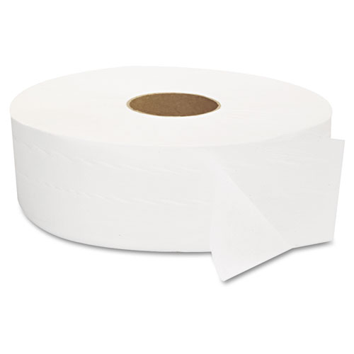 Picture of JRT Jumbo Bath Tissue, Septic Safe, 2-Ply, White, 3.3" x 1,375 ft, 12" dia, 6 Rolls/Carton