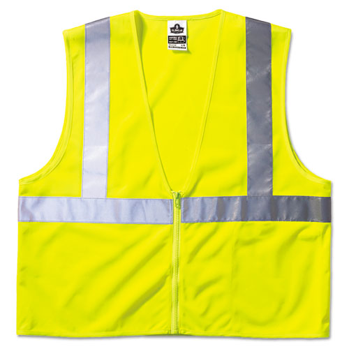 Picture of GloWear 8210Z Class 2 Economy Vest, Polyester Mesh, Large to X-Large, Lime