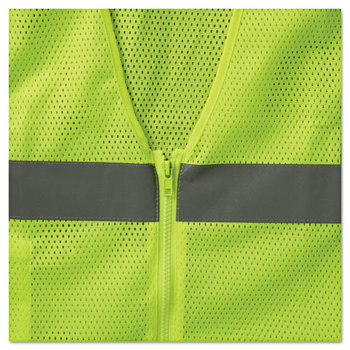 Picture of GloWear 8210Z Class 2 Economy Vest, Polyester Mesh, Large to X-Large, Lime